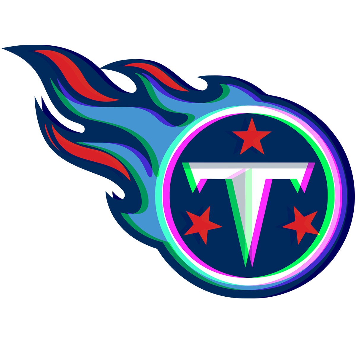 Phantom Tennessee Titans logo vinyl decal